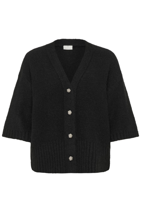 Kaffe zwarte dames vest | Vooraanzicht