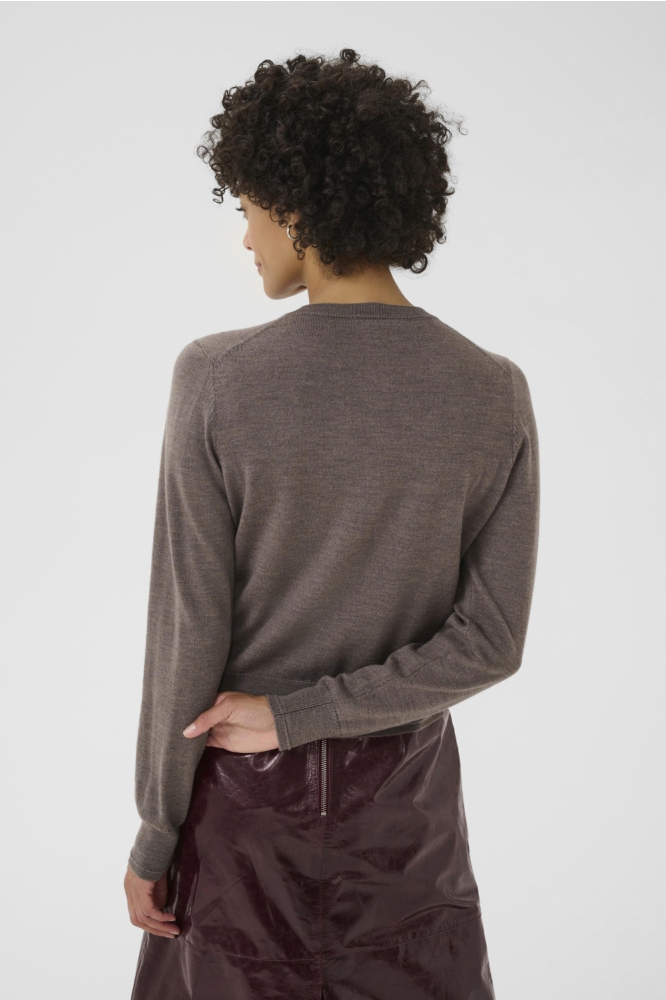 Part Two bruine dames vest | Model achteraanzicht