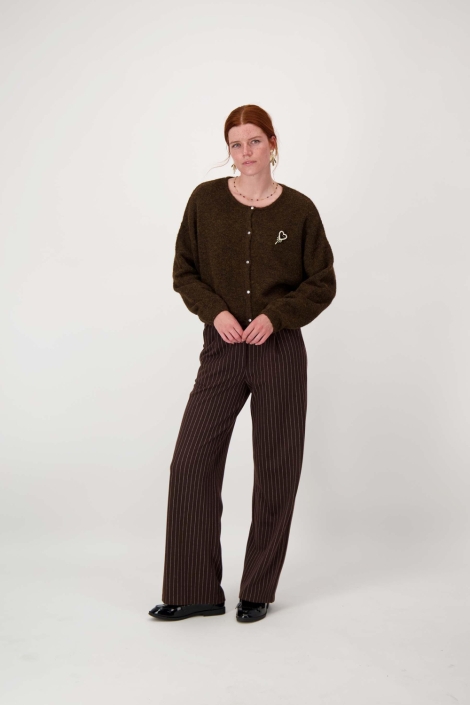 Zusss bruine dames vest | Model