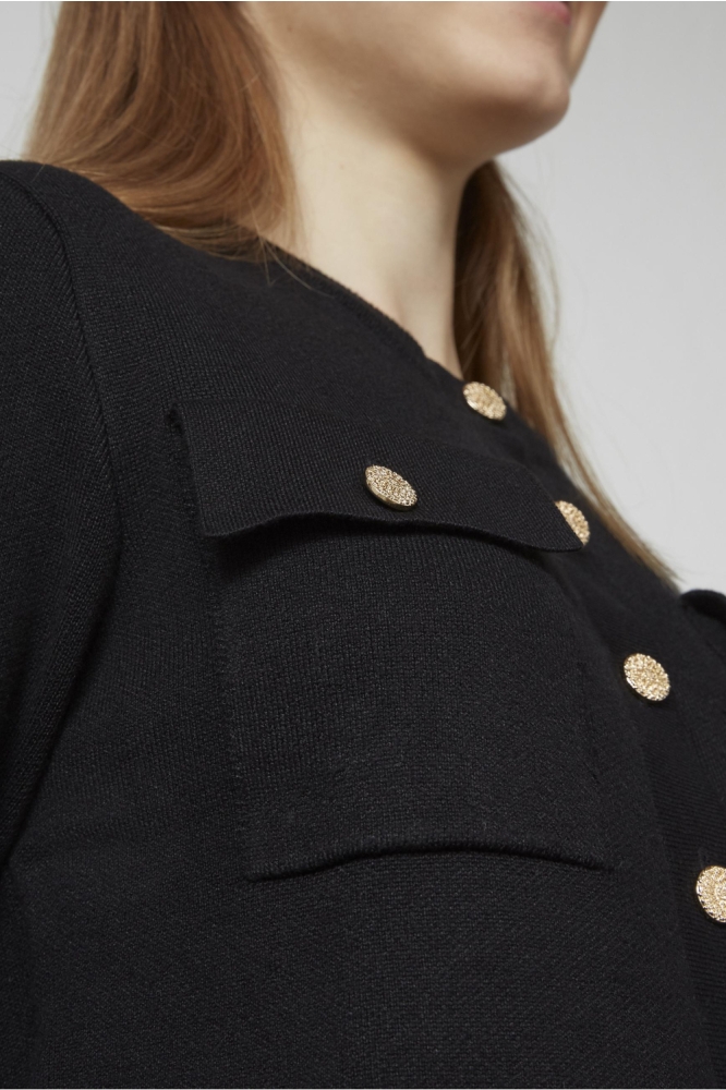 SisterS point zwarte dames vest | Close up