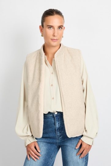 C&S The Label GABRIELLE GILET 25WZC17 014 SAND