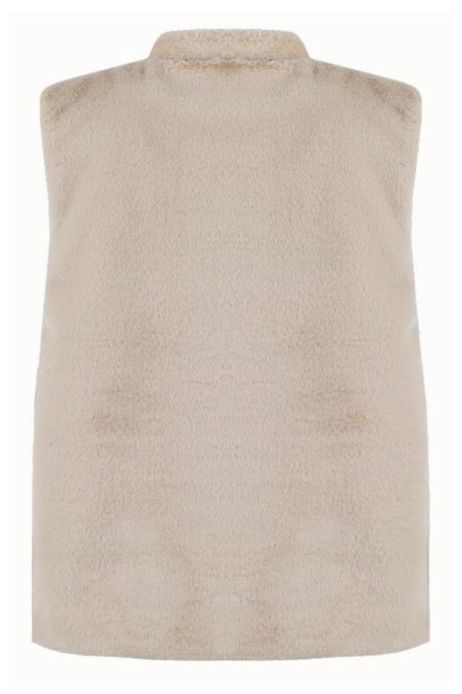 C&S The Label zand dames gilet | Achteraanzicht