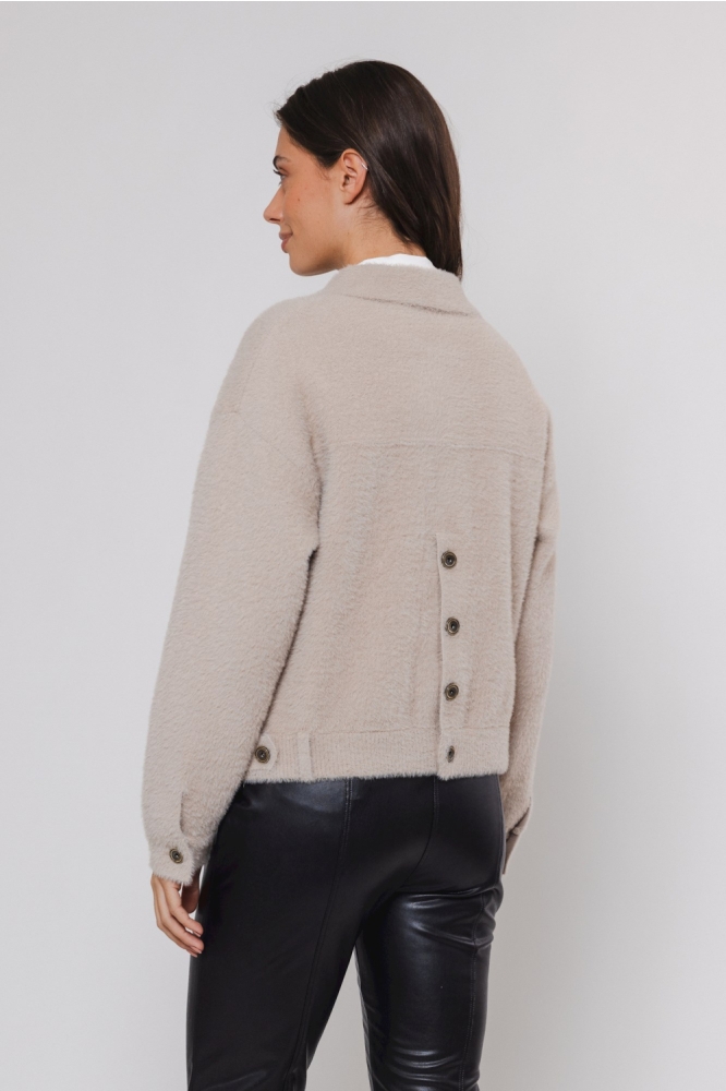 Rino & Pelle beige dames jas | Model achteraanzicht