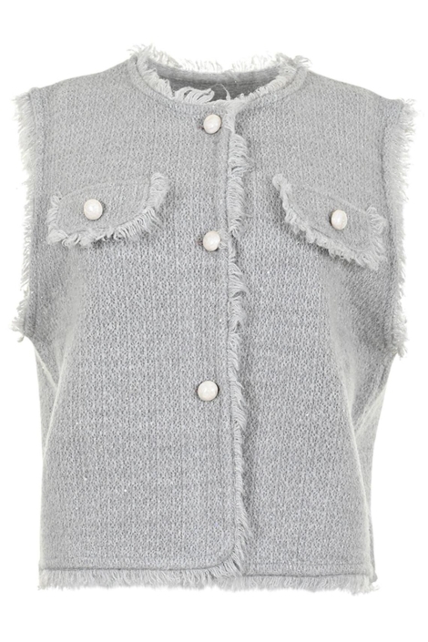 Maicazz grijze dames vest | Vooraanzicht