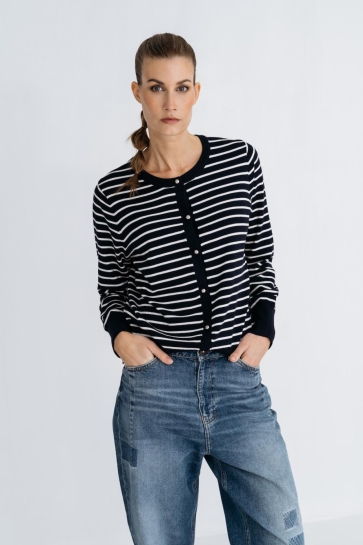 Maicazz PIDOU VEST FA25 65 206 NAVY STRIPE