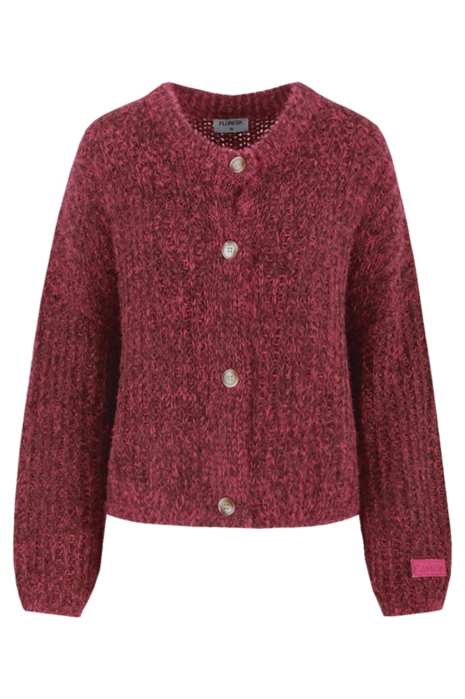 Fluresk roze dames vest | Vooraanzicht