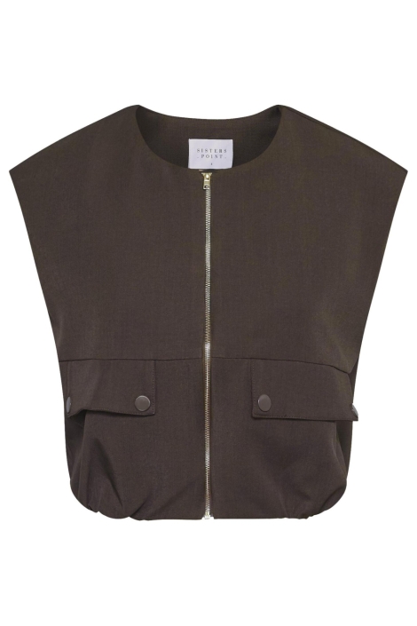 SisterS point bruine dames gilet | Vooraanzicht