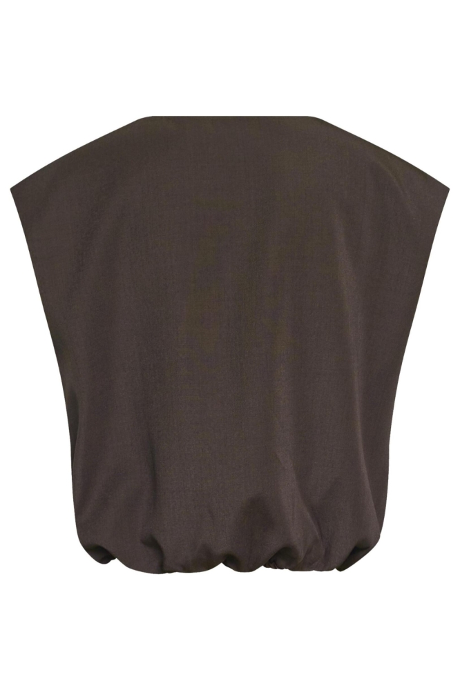 SisterS point bruine dames gilet | Achteraanzicht