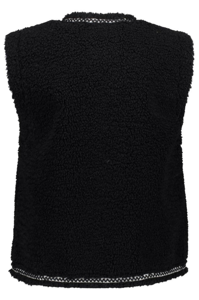 Geisha zwarte dames gilet | Achteraanzicht