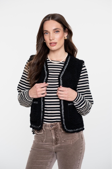 Geisha zwarte dames gilet | Model