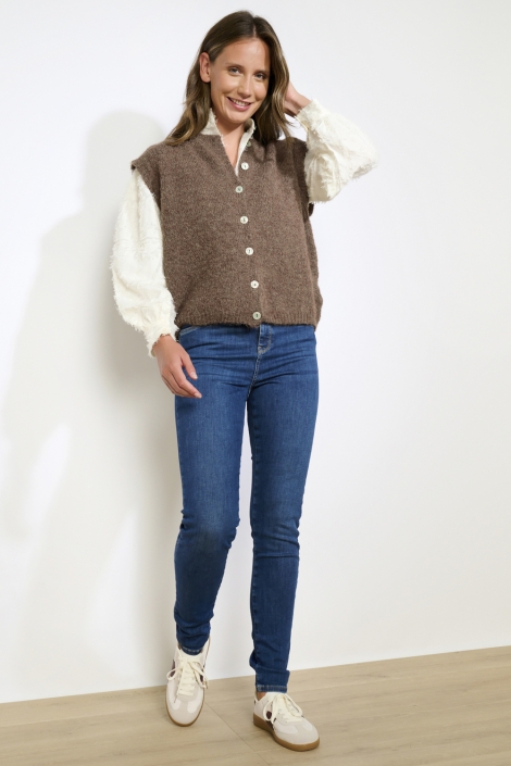LolaLiza bruine dames gilet | Model