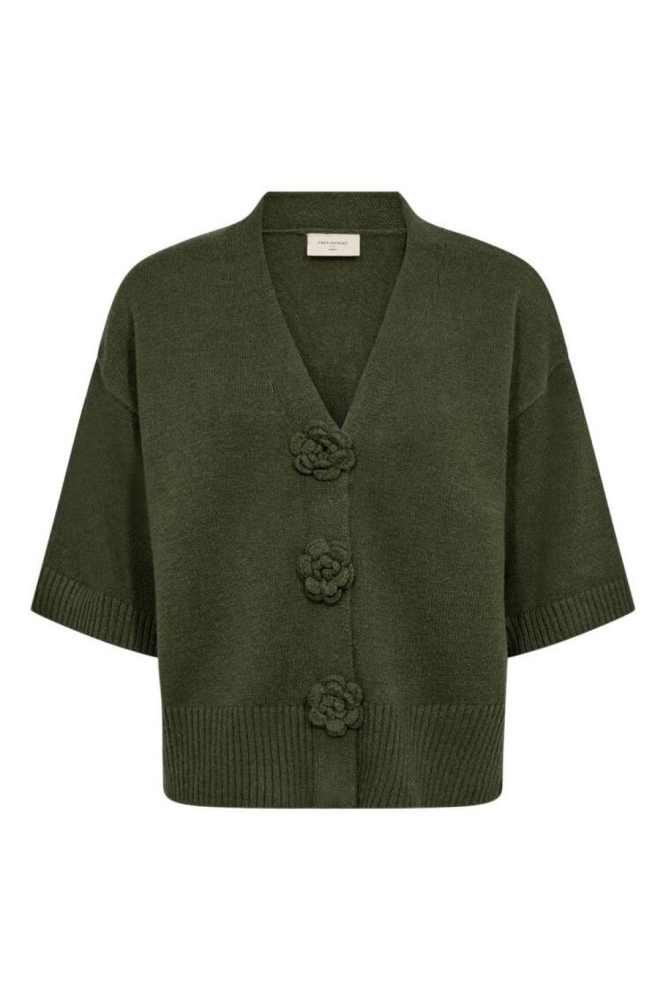 Freequent groene dames vest | Vooraanzicht