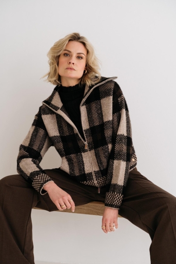 Maicazz RUMOUR VEST WI25 65 205 CHECK BROWN