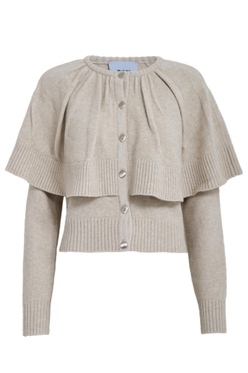 Minus Vest JOSEPHINE KNIT CARDIGAN MI6833 9015 SAND GRAY