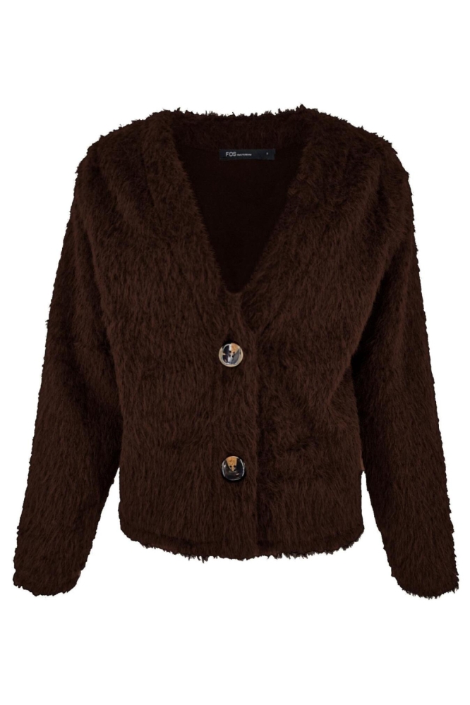 FOS Amsterdam bruine dames vest | Vooraanzicht