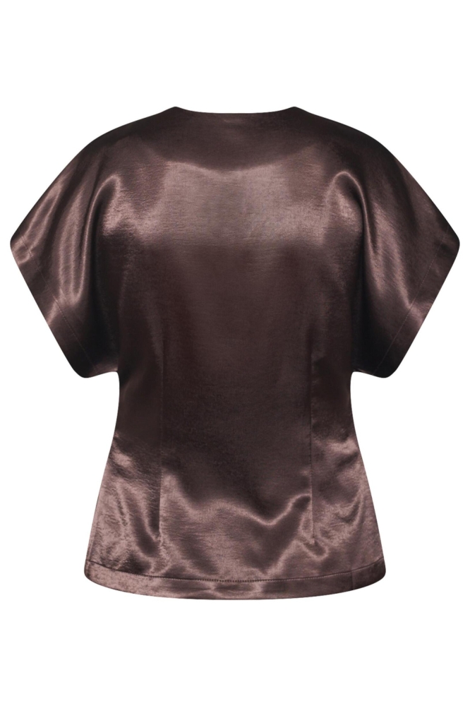 SisterS point bruine dames blouse | Achteraanzicht