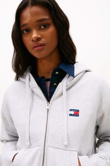 Tommy Jeans grijze dames vest | Close up