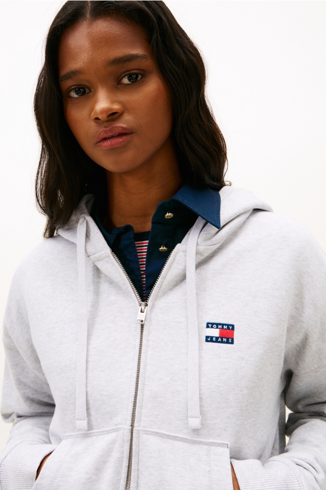 Tommy Jeans grijze dames vest | Close up