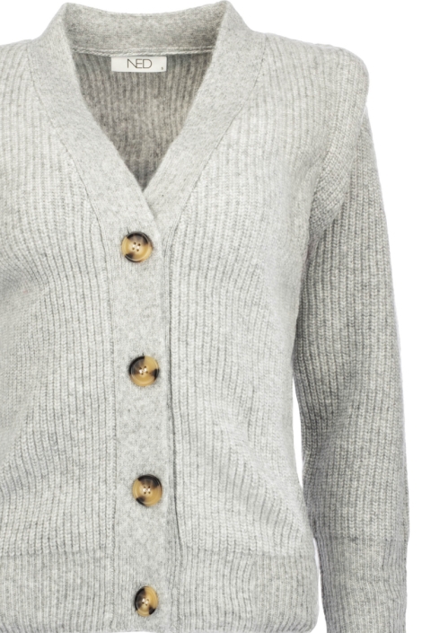 NED grijze dames vest | Close up