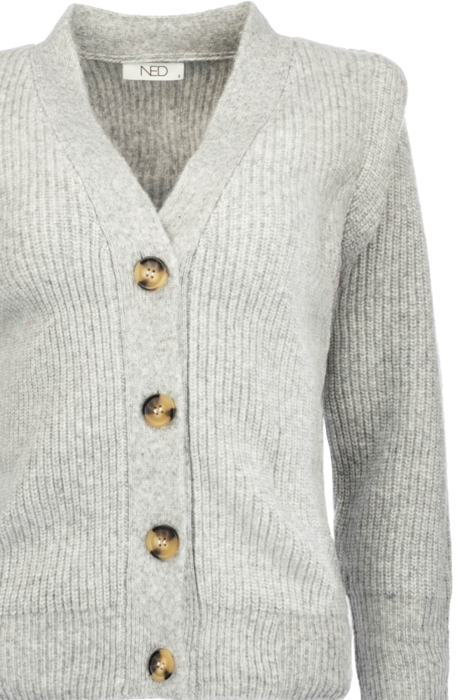 NED grijze dames vest | Close up