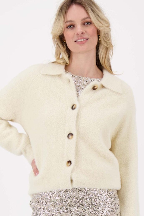 Zusss beige dames vest | Model vooraanzicht