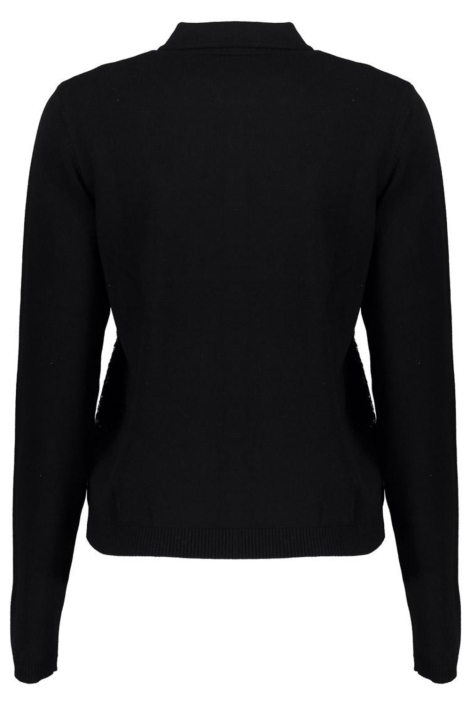 Geisha zwarte dames vest | Achteraanzicht