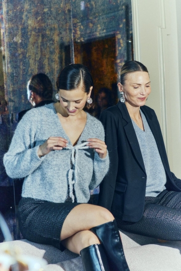 Freequent Vest FQGRSLULU CARDIGAN 207033 MEDIUM GREY MLG