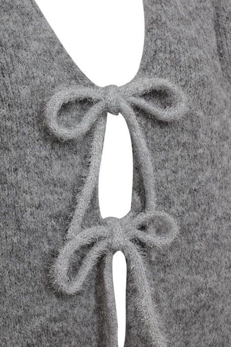 Freequent grijze dames vest | Close up