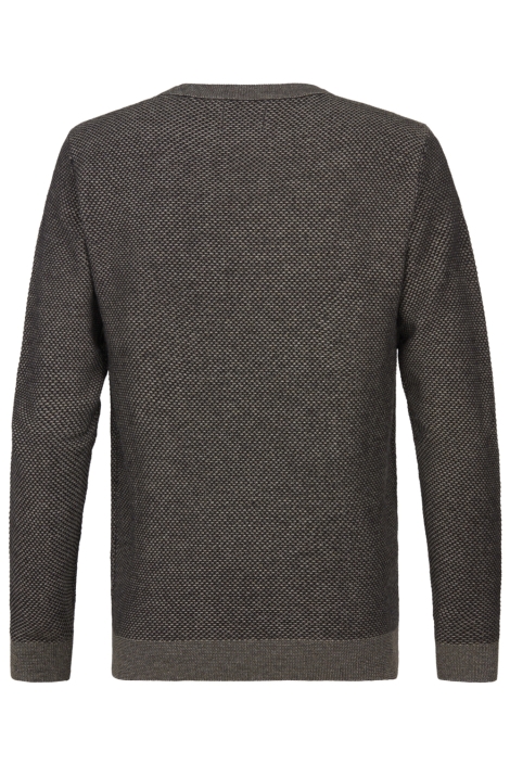 Petrol Industries grijze heren trui | Achteraanzicht