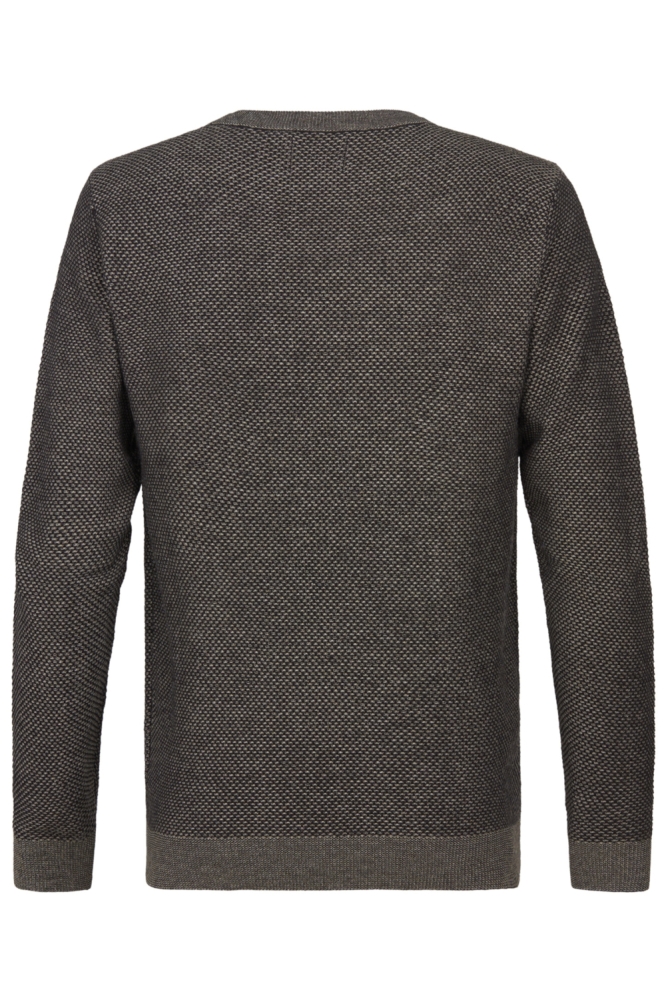 Petrol Industries grijze heren trui | Achteraanzicht