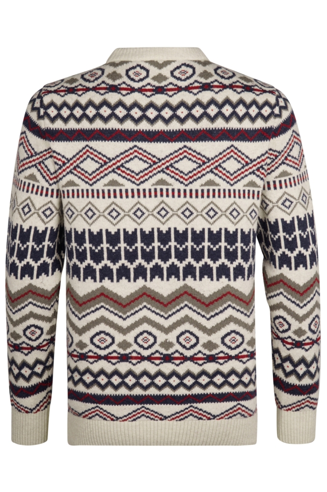 Petrol Industries beige heren trui | Achteraanzicht