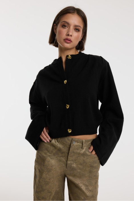 Refined Department zwarte dames vest | Model