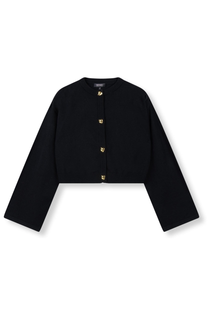 Refined Department zwarte dames vest | Achteraanzicht