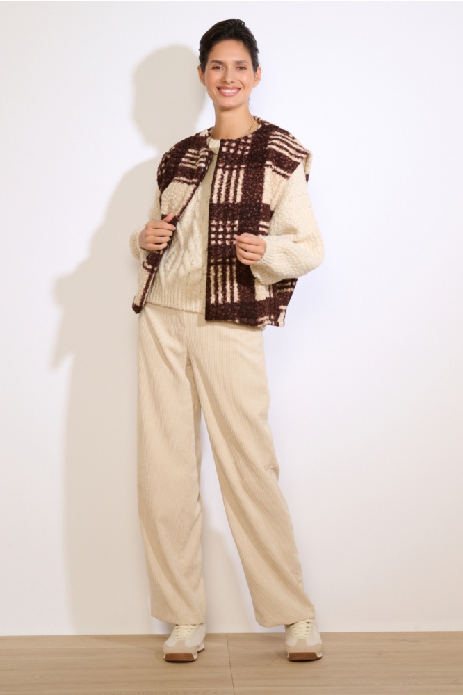 LolaLiza bruine dames gilet | Model