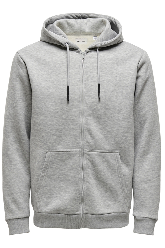 Only & Sons grijze heren vest | Vooraanzicht