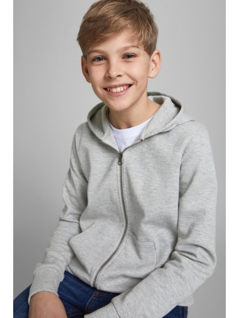Jack & Jones Junior Vest JJEBASIC SWEAT ZIP HOOD NOOS JNR 12182519 Light Grey Melange