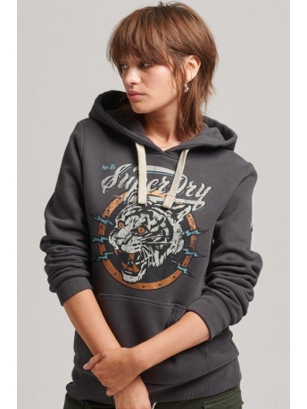 Superdry Trui VINTAGE BOHO GRAPHIC HOOD W2011700A IRON GATE ZH5