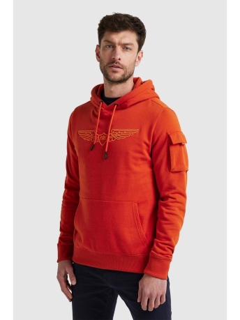 PME legend Trui HOODED BRUSHES SOFT FLEECE PSW2208412 2118