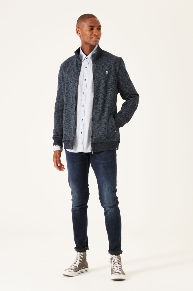 GEMELEERD VEST X21060 292 DARK MOON