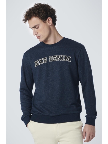 NO-EXCESS Trui SWEATER CREWNECK MELANGE 19130158 078 NIGHT