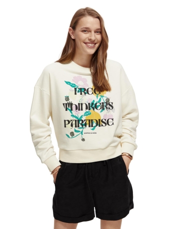 Scotch & Soda Trui LOOSE FIT SWEATER MET ARTWORK 171763 5695
