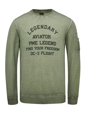 PME legend Trui COLD DYE COTTON SWEATER PLS2302432 6379