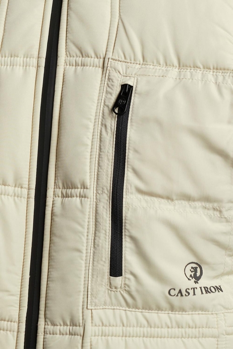 Cast Iron ecru heren vest | Close up