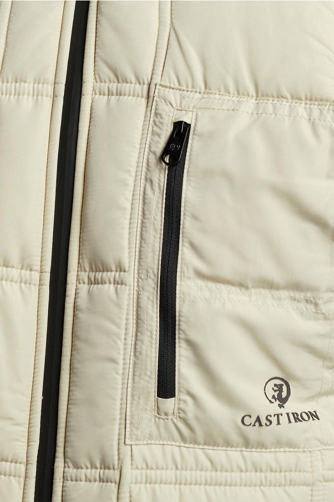Cast Iron ecru heren vest | Close up