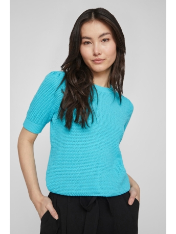Vila T-shirt VIDALO O-NECK S/S KNIT TOP/SU - NOO 14084421 CAPRI