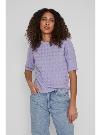 Vila T-shirt VICHAO O-NECK 2/4 CABLE KNIT TOP/SU 14081277 SWEET LAVENDER