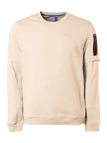 Qubz Trui SWEATER CREWNECK POCKET ON SLEEVE Q09100200 015 SAND