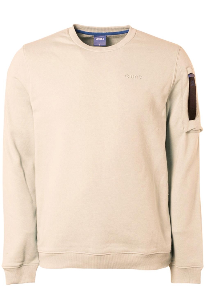 SWEATER CREWNECK POCKET ON SLEEVE Q09100200 015 SAND