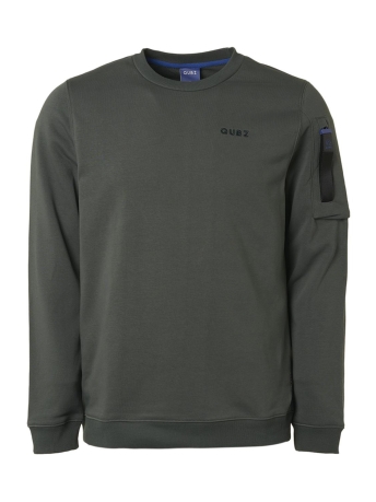 Qubz Trui SWEATER CREWNECK POCKET ON SLEEVE Q09100200 149 MUD
