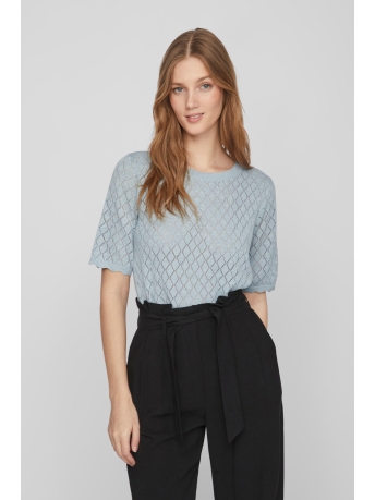 Vila T-shirt VIMYLIE 2/4 O-NECK KNIT TOP 14084680 KENTUCKY BLUE